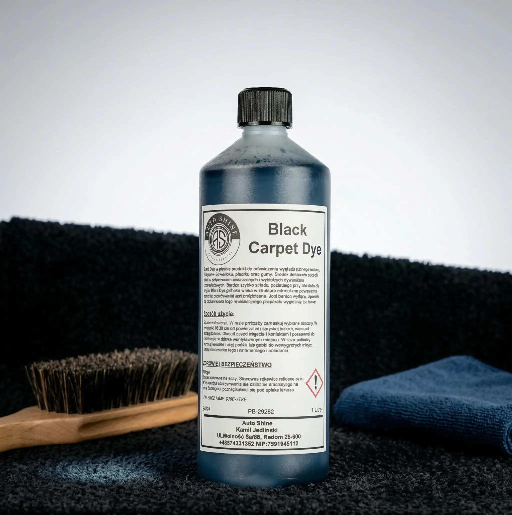 Auto Shine Black Carpet Dye czarna farba do odnawiania dywaników