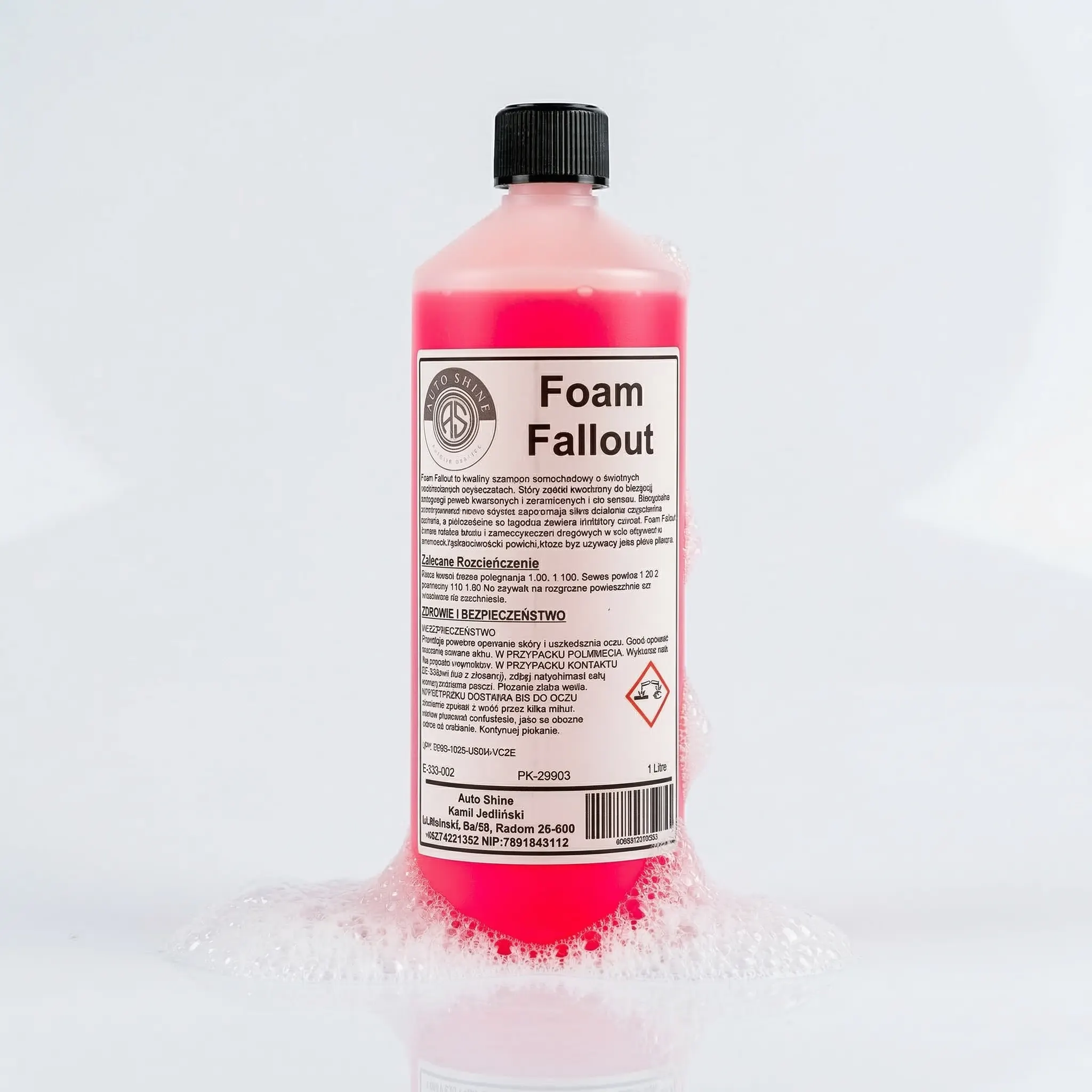 Auto Shine Foam Fallout kwaśny środek do odtykania powłok