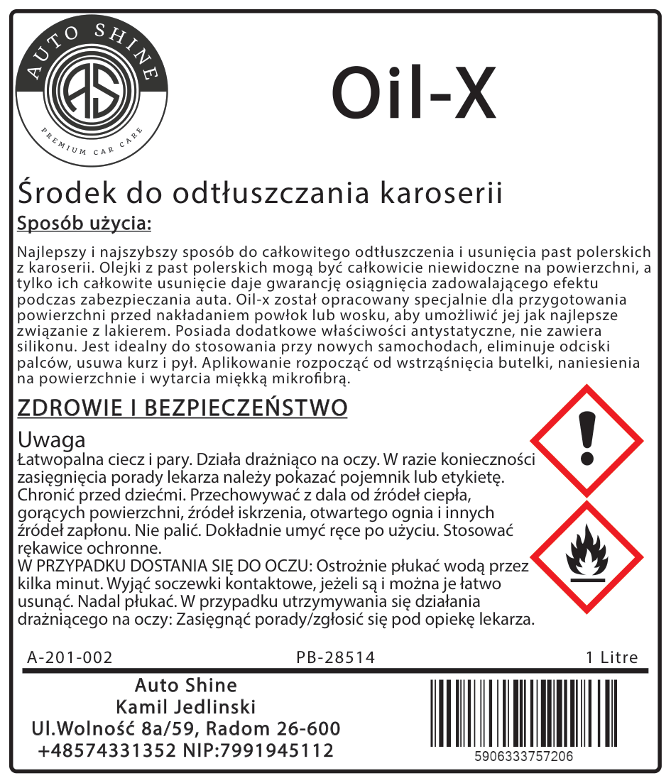 Auto Shine Oil-X środek do odtłuszczania karoserii - obrazek 14