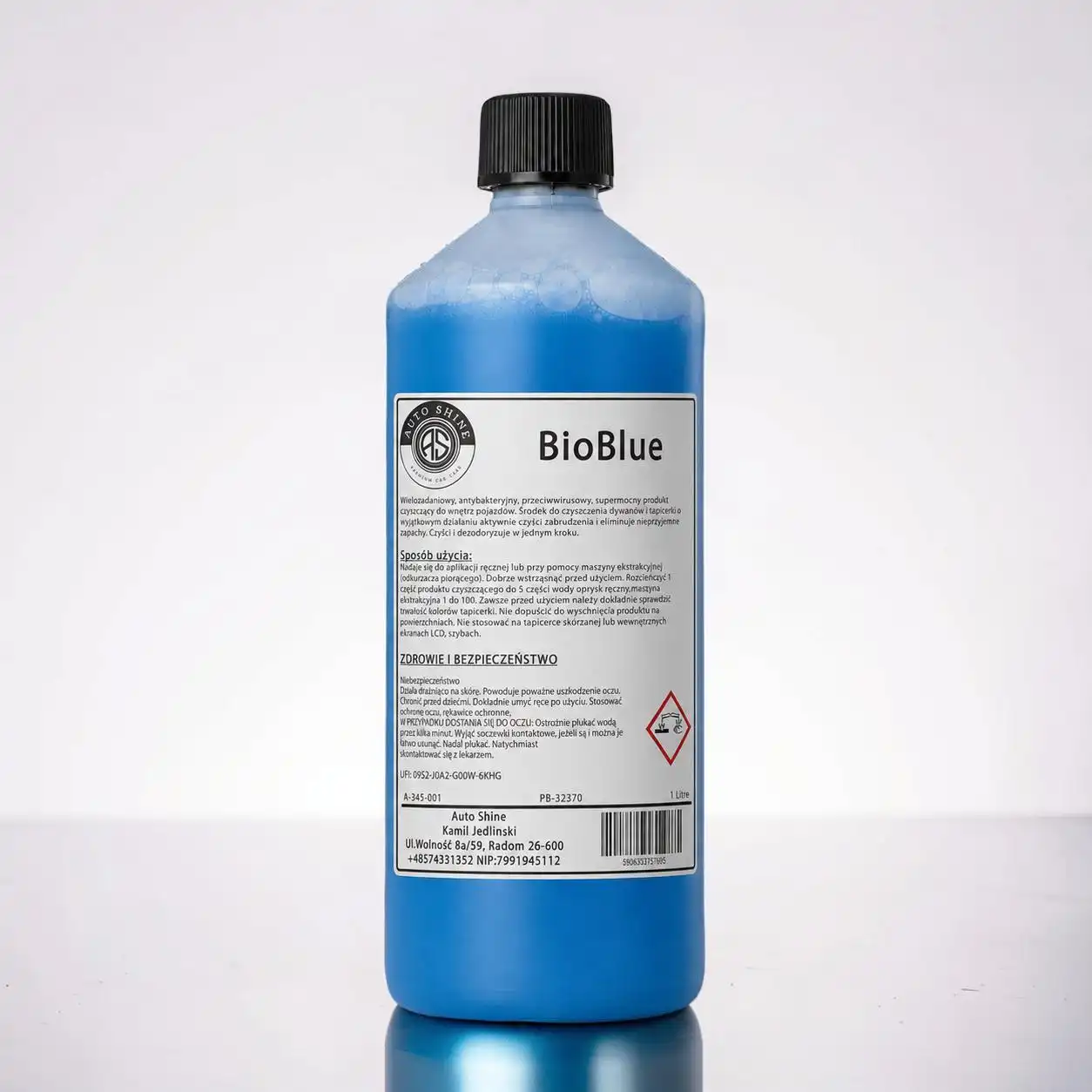 Auto Shine BioBlue biobójczy środek do prania tapicerek
