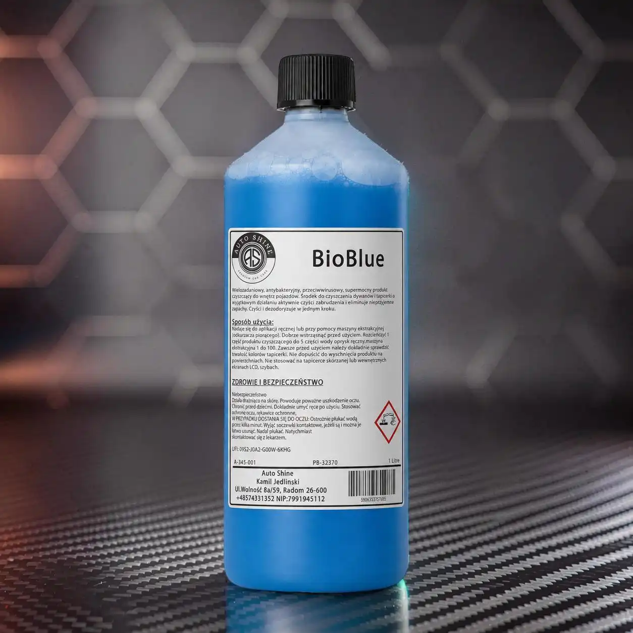 Auto Shine BioBlue biobójczy środek do prania tapicerek - obrazek 5