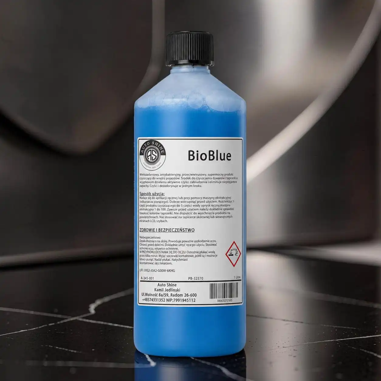 Auto Shine BioBlue biobójczy środek do prania tapicerek - obrazek 4
