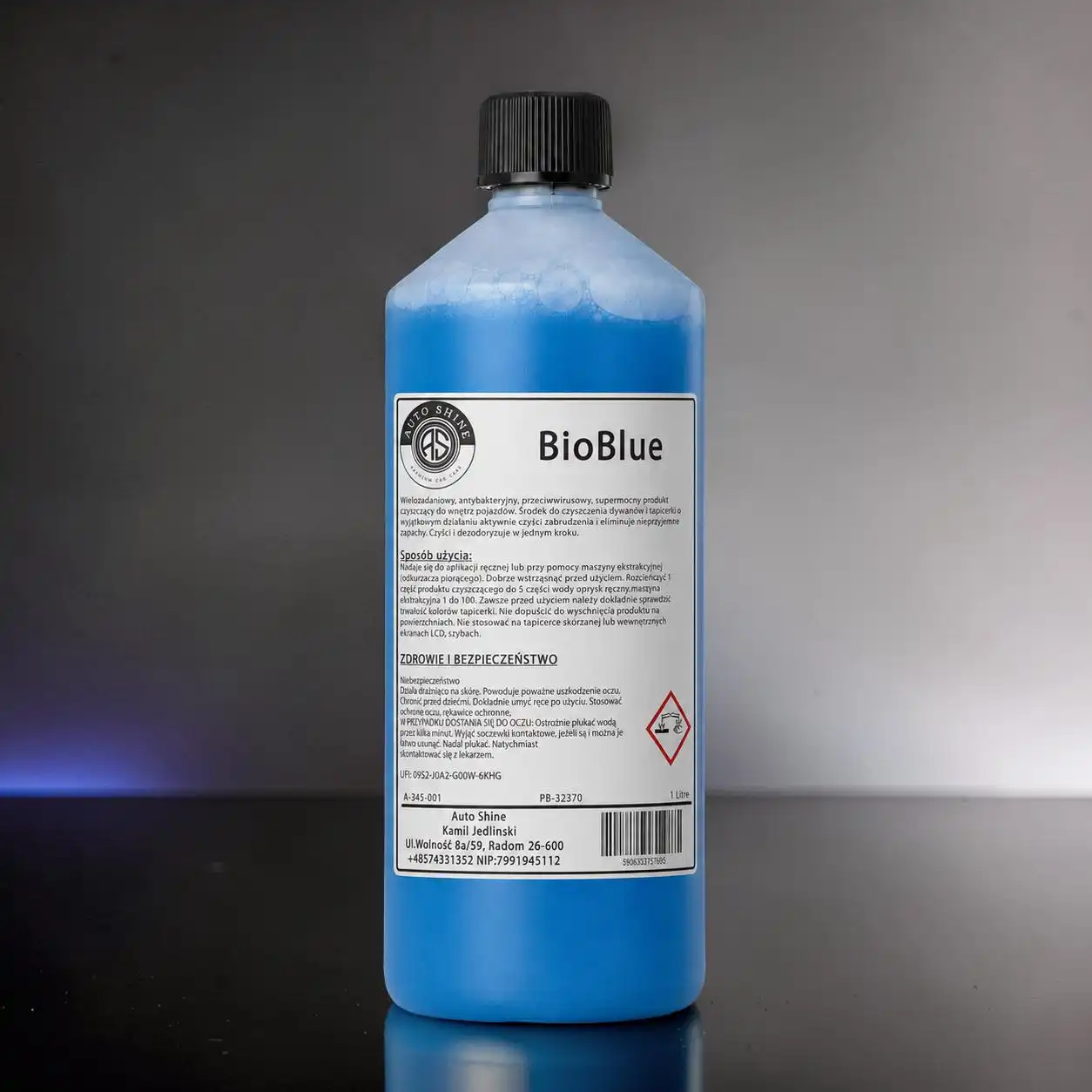 Auto Shine BioBlue biobójczy środek do prania tapicerek - obrazek 3